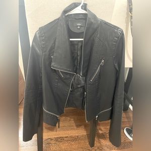 Black leather jacket